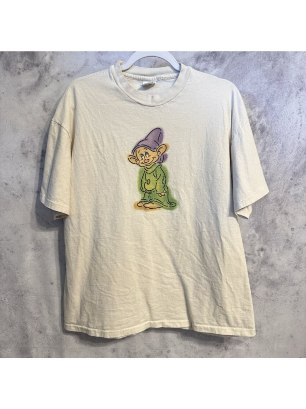 VTG 90s Disney Store Dopey Single Stitch T Shirt Mens Large L Snow White Graphic - Picture 2 of 14